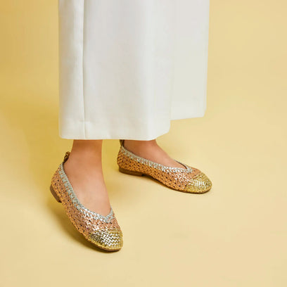 Brisa Dames Ballerina’s Leer Peach