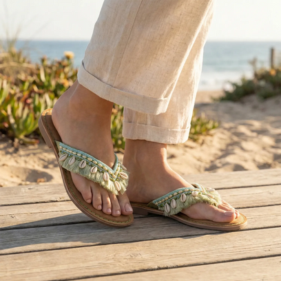 Annika Dames Teenslippers Mint