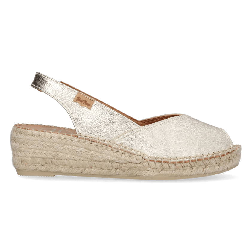 Bernia-P Dames Espadrilles Leer Plati