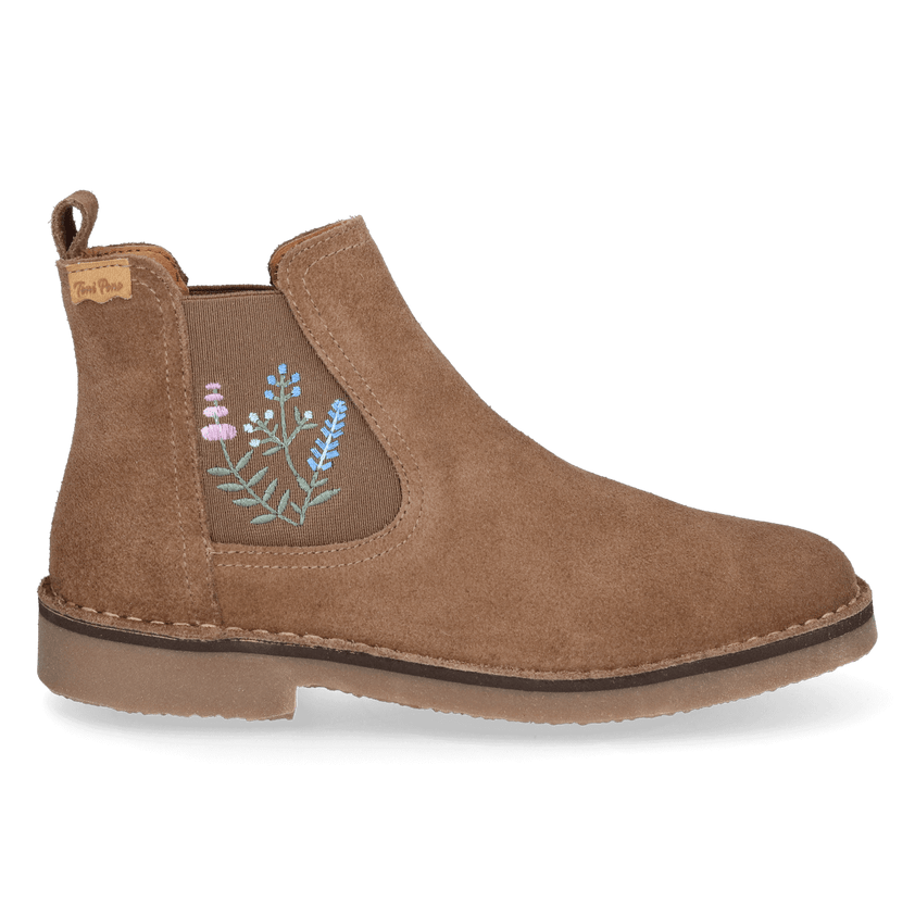 Bisbal Dames Chelsea Boots Suede Taupe