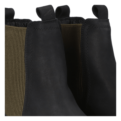 Carla-NC Dames Chelsea Boots Leer Negre