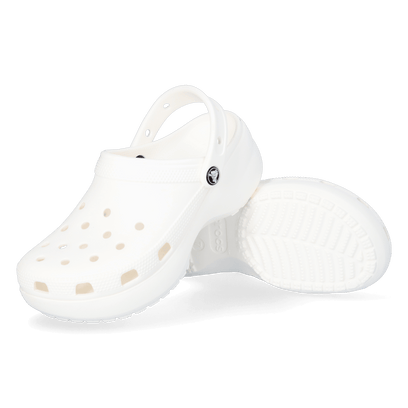 Classic Platform Clogs White