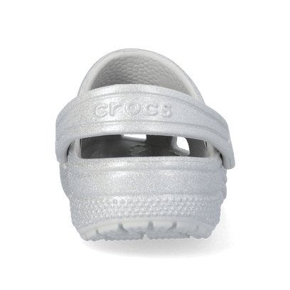 Classic Glitter Clogs Toddler Silver