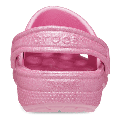 Classic Glitter Clogs Toddler Pink Tweed Glitter