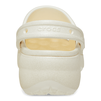 Classic Platform Glitter Clogs Chalk