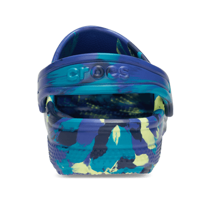 Classic Marbled Clogs Kids Navy/Turbo Teal