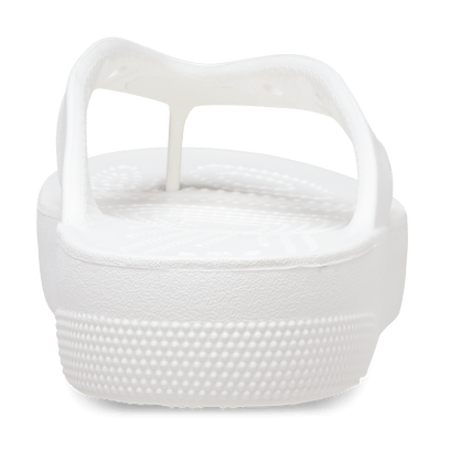 Classic Platform Flip Slippers White