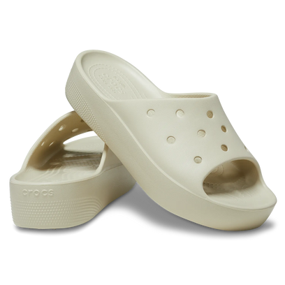Classic Platform Slide Slippers Bone