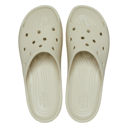 Classic Platform Slide Slippers Bone