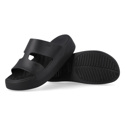 Getaway Platform H-Strap Slippers Black