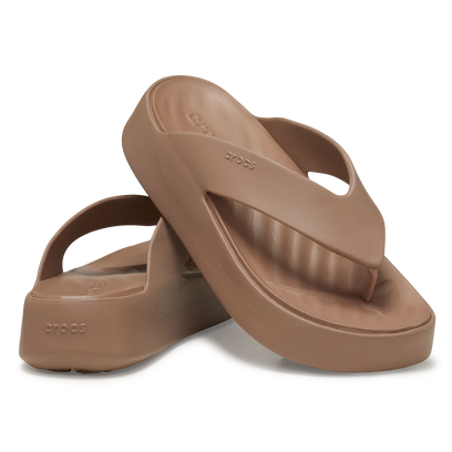 Getaway Platform Flip Slippers Latte