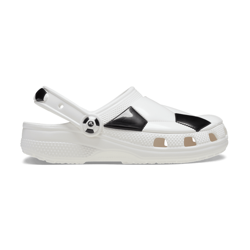 Classic Soccer Ball Clogs Kids White/Black