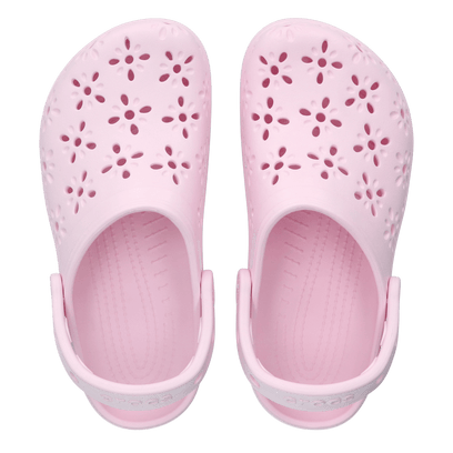 Classic Floral Cut Out Clogs Pink Milk