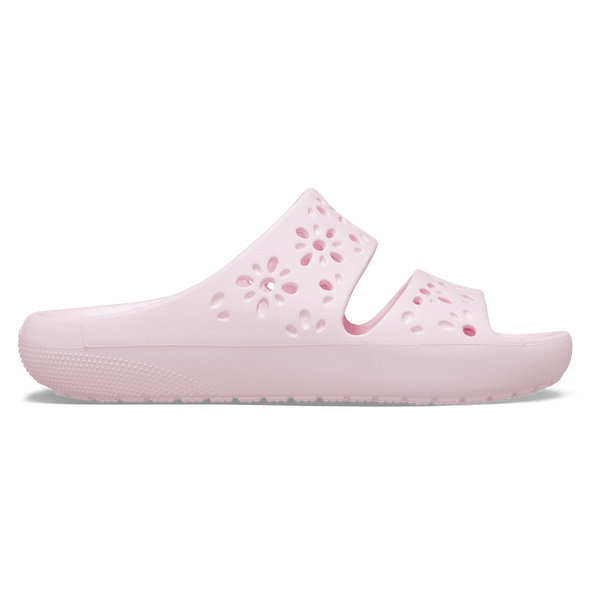 Classic Floral Cut Out Slippers Pink Milk Classic Floral Cut Out Slippers Pink Milk
