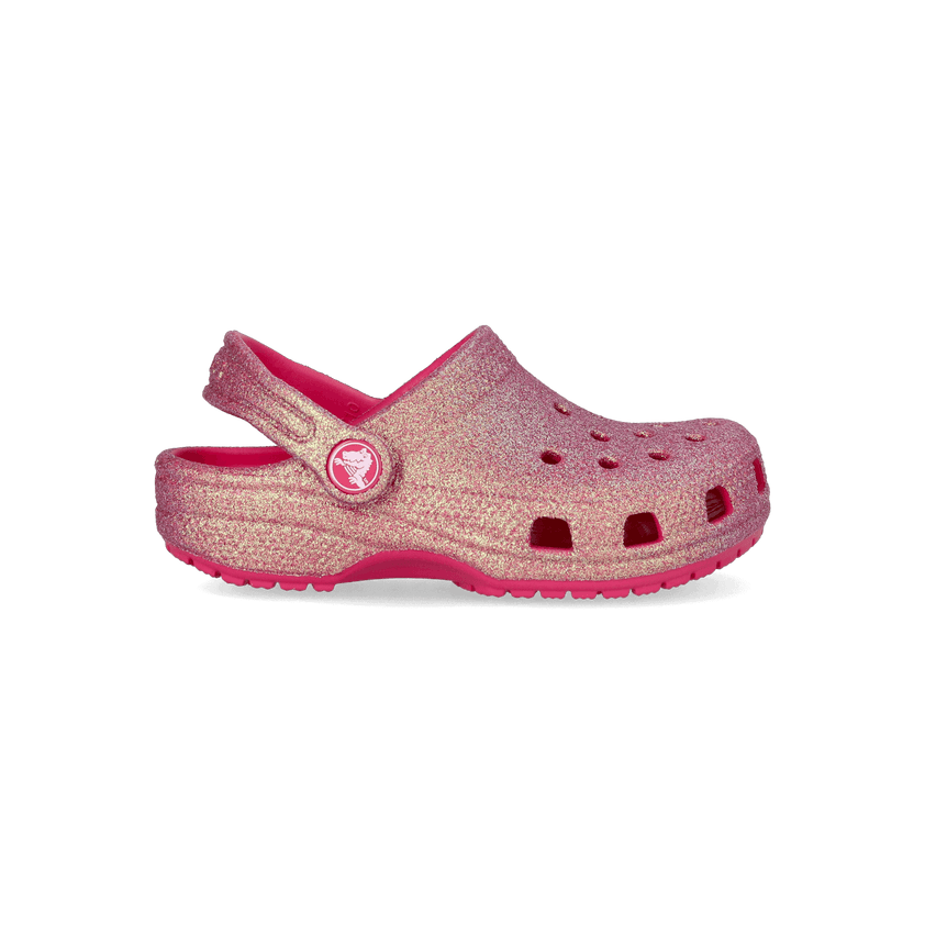 Classic Iridescent Glitter Clogs Toddler Dragon Fruit