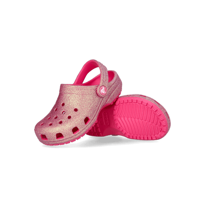 Classic Iridescent Glitter Clogs Toddler Dragon Fruit