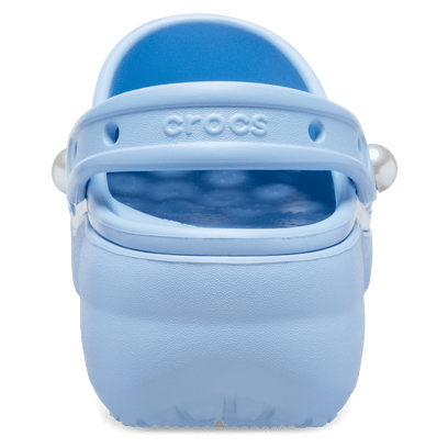 Classic Platform Pearl Clogs Blue Calcite