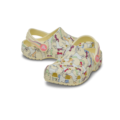 Classic Unicorn Graphic Clogs Toddler Yellow Light