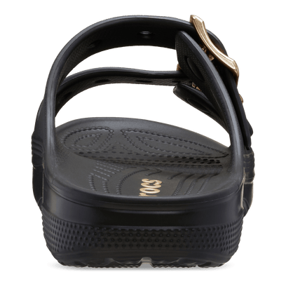 Saturday Metallic Buckle Sandal Dames Slippers Black