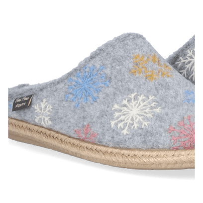 Deli-CP Dames Pantoffels Vilt Gris
