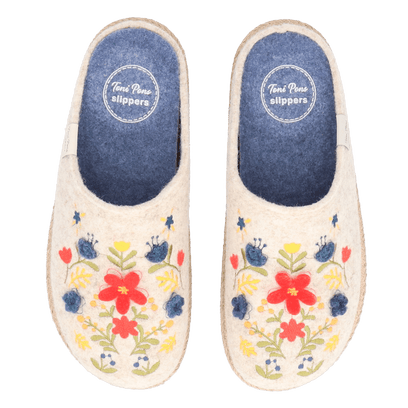 Deli-EF Dames Pantoffels Vilt Tulipa