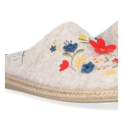 Deli-EF Dames Pantoffels Vilt Tulipa
