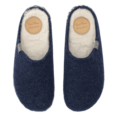 Deli-FP Dames Pantoffels Vilt Blau