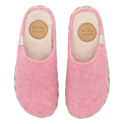 Deli-FP Dames Pantoffels Vilt Rosa