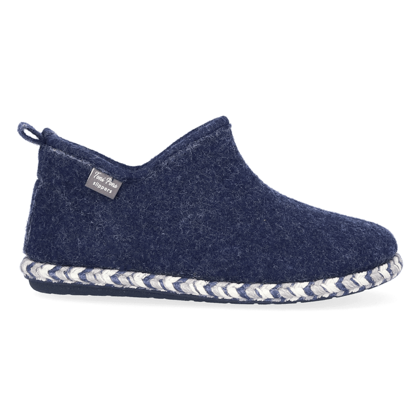 Duna-FP Dames Pantoffels Vilt Blau