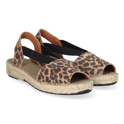 Elmina Dames Espadrilles Suede Leo