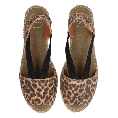 Elmina Dames Espadrilles Suede Leo