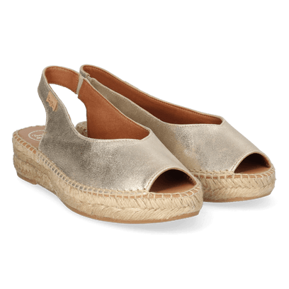 Erica-AS Dames Espadrilles Champagne