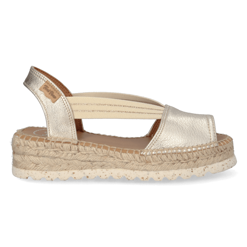 Estel-SW Dames Espadrilles Leer Plati