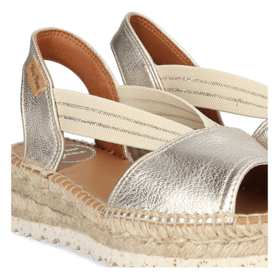 Estel-SW Dames Espadrilles Leer Plati