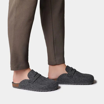 Genis Heren Pantoffels Gerecycled Vilt Antracita