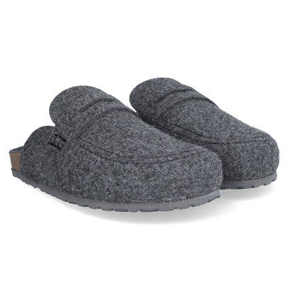 Genis Heren Pantoffels Gerecycled Vilt Antracita