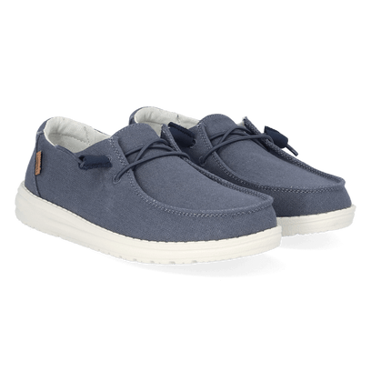 Wendy Chambray Dames Instappers Navy White