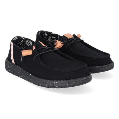 Wendy Washed Canvas Dames Instapper Black