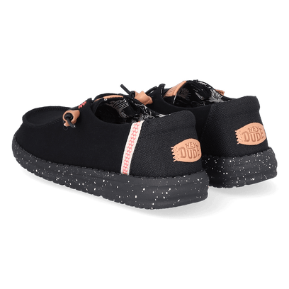 Wendy Washed Canvas Dames Instapper Black