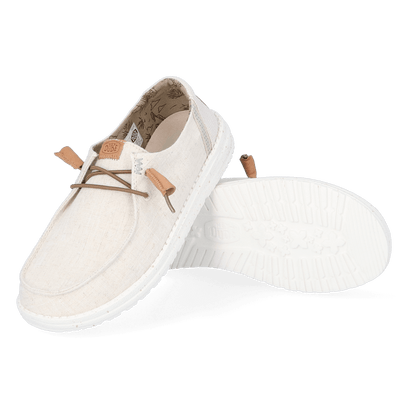 Wendy Washed Canvas Dames Instapper Cream