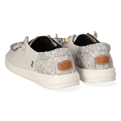 Wendy Funk Jacquard Dames Instappers White