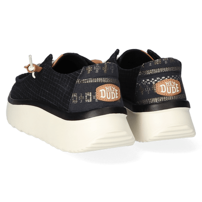 Wendy Peak Baja Dames Instappers Stripe Black