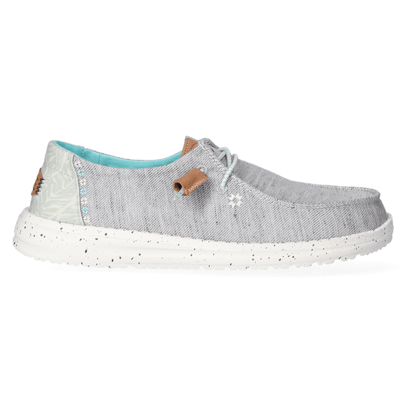 Wendy Heathered Slub Tropical Dames Instappers Grey Wendy Heathered Slub Tropical Dames Instappers Grey