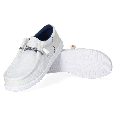 Wally Funk Open Mesh Dames Instappers White/White