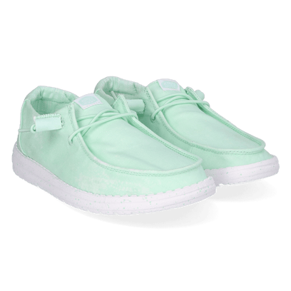 Wendy Stretch Canvas Dames Instappers Bay Blue