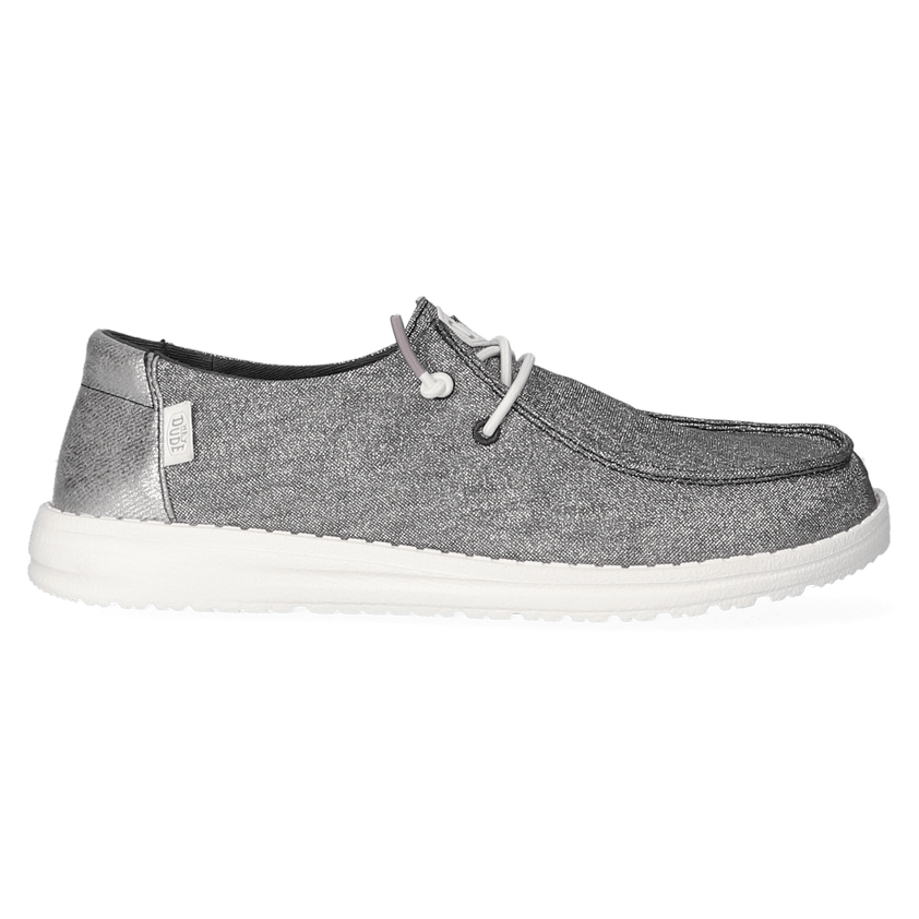 Wendy Metallic Sparkle Dames Instappers Charcoal