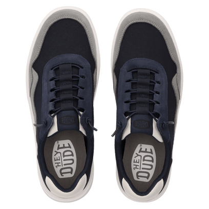 Hudson Canvas Heren Sneakers Navy/Grey