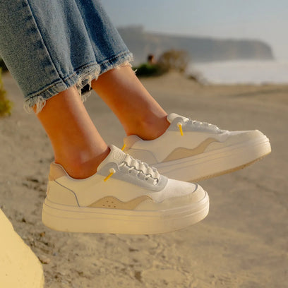 Hudson Lift Sport Dames Sneakers Cream