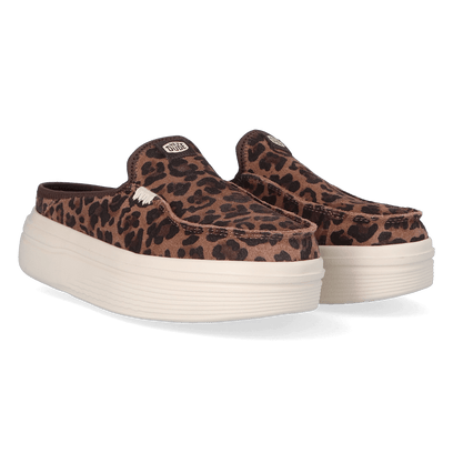 Austin Lift Classic Dames Instappers Suede Brown Leopard