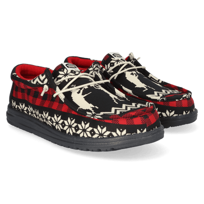 Wally Holiday Cheers Heren Kerst Schoenen Black/Multi